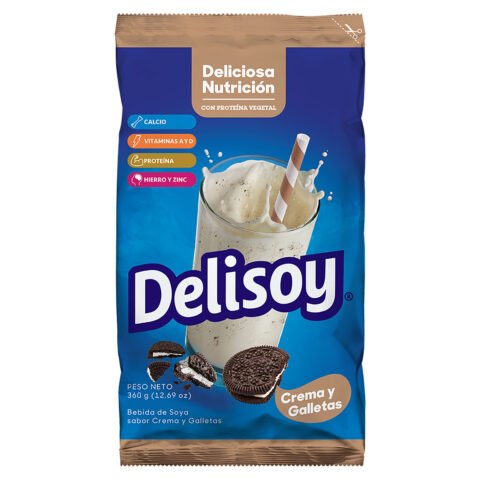 Bebida de Soya Delisoy Crema con Galleta en Polvo - 360 g