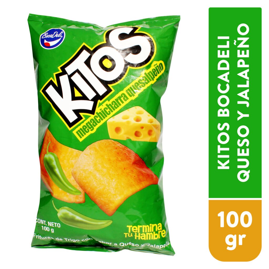 Boquita Bocad Kito Meg Chicha Ques - 100 g Snack Bocadeli kitos megachicharra quesalpeño - 100 g producto salvadoreno en USA