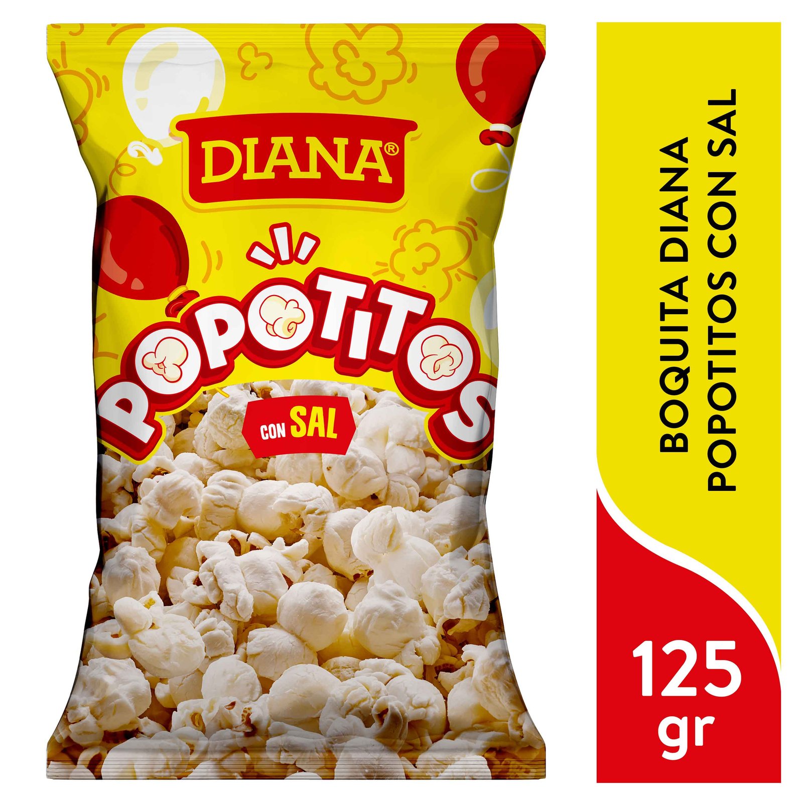 Boquita Diana Popotitos Cn Sal 125 g Snack Diana popotitos con sal - 110 g producto salvadoreno en USA