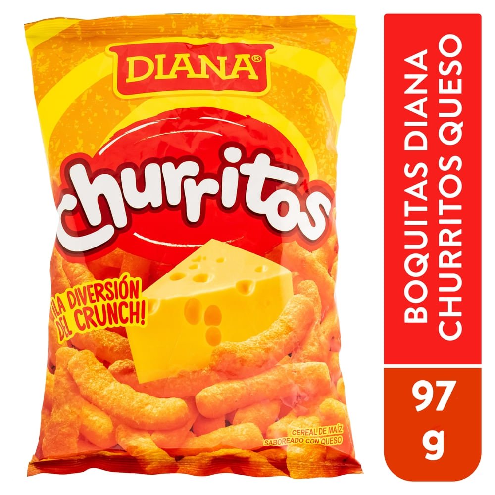 Boquitas Diana Churritos Sabor A Queso - 97 g producto salvadoreno en USA
