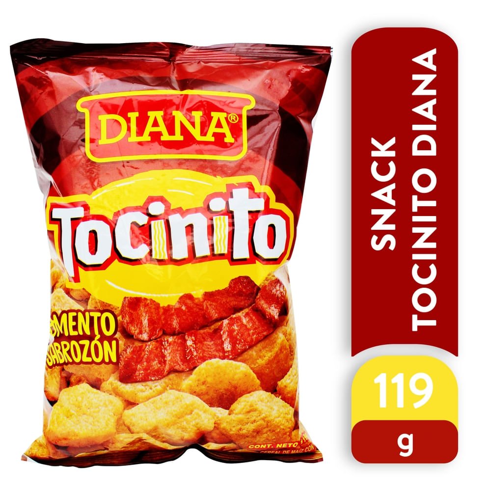Boquitas Diana tocinitos barbacoa - 119 g Snack Diana tocinitos barbacoa - 142 g producto salvadoreno en USA