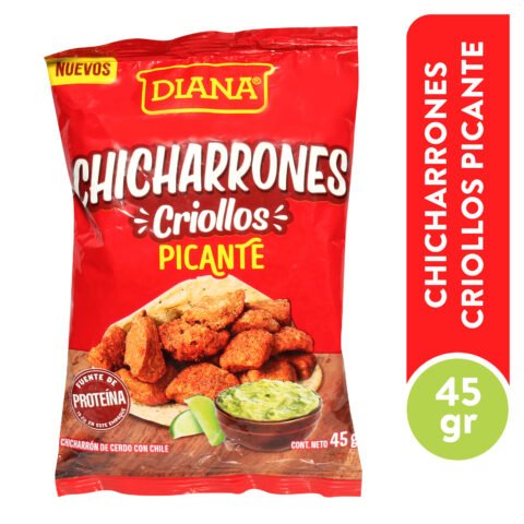 Chicharron Criollo Picante Diana 45 g Chicharrones Diana criollos picantes - 45 g producto salvadoreno en USA