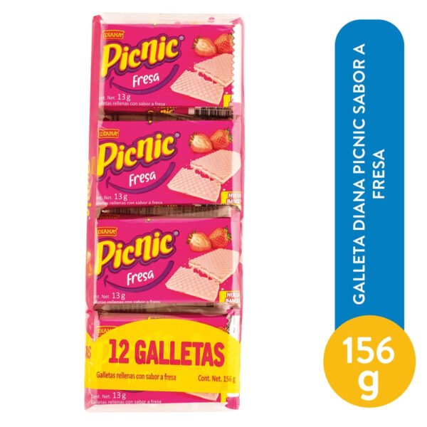 Galletas Diana picnic sabor fresa - 156 g producto salvadoreno en USA