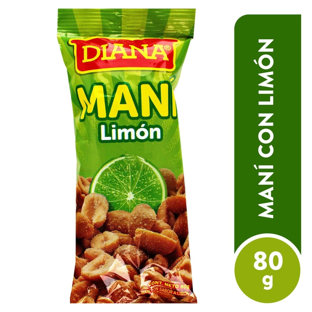 Mani Diana Con Limón bolsa - 80 g producto salvadoreno en USA