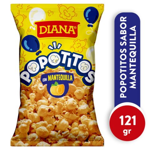 Snack Diana Popotitos con mantequilla - 110 g producto salvadoreno en USA