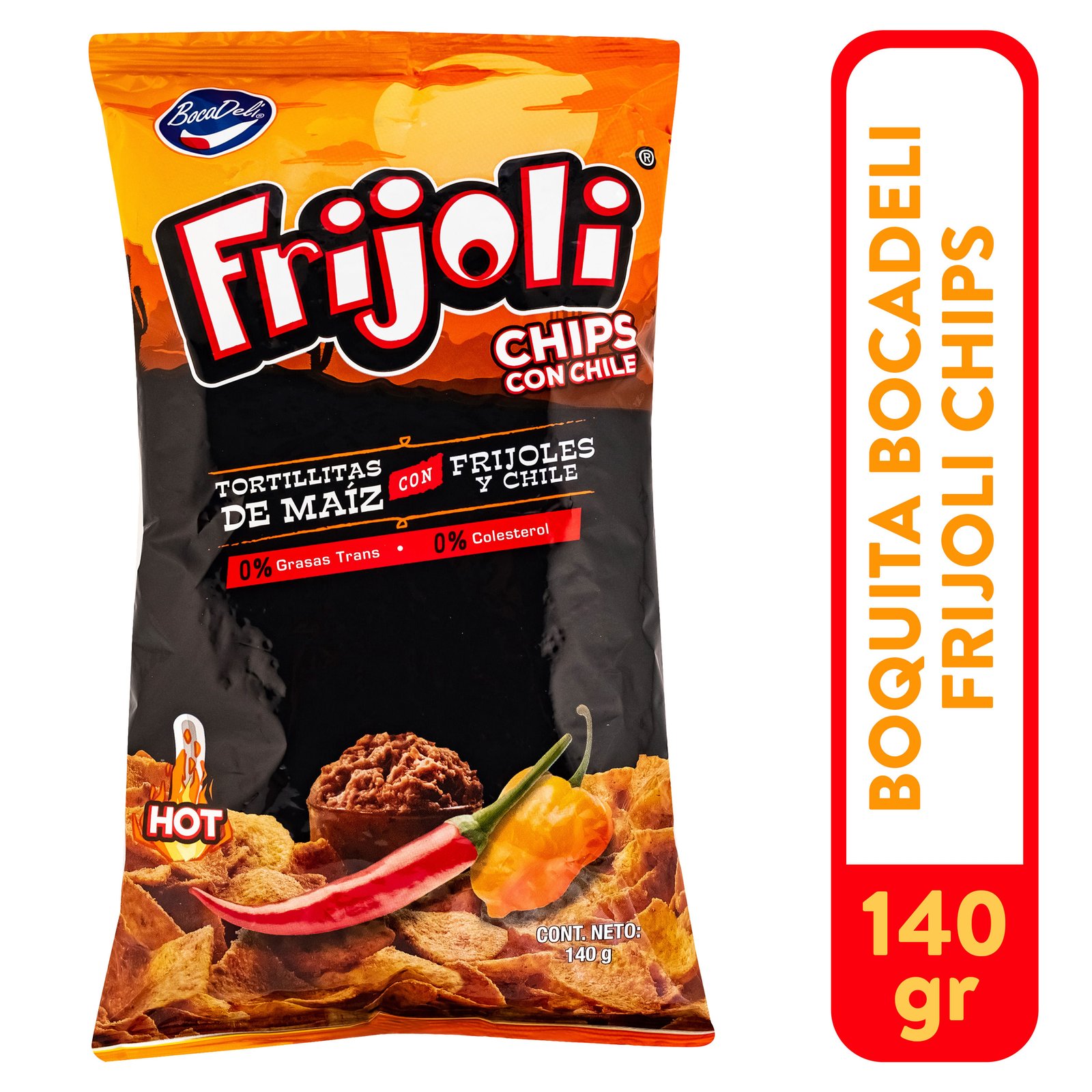 Tortilla De Maíz Frijoli Bocadeli con Chile - 140 g producto salvadoreno en USA