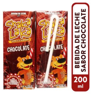 4 Pack Bebida Shaka Laka Chocolate - 200 ml Jugo Shaka Laca sabor chocolate 4 pack - 200 ml