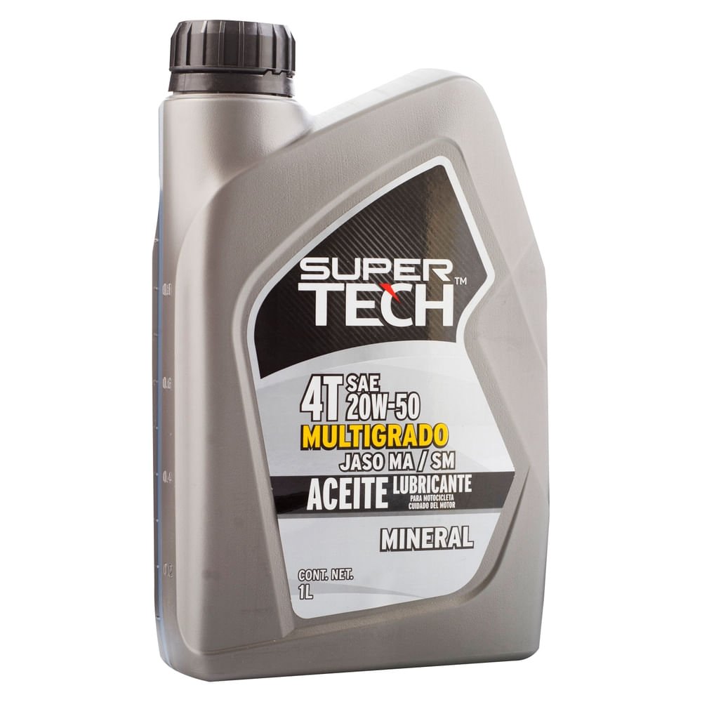 Aceite Mineral Supertech 4T 20W50 - 1 L Aceite lubricante Super Tech 20w40 mineral- 1 L