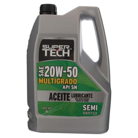 Aceite Super Tech para auto semi sintético 20W50 - 1 gal Aceite lubricante Super Tech multigrado 20w/50w - 4 L