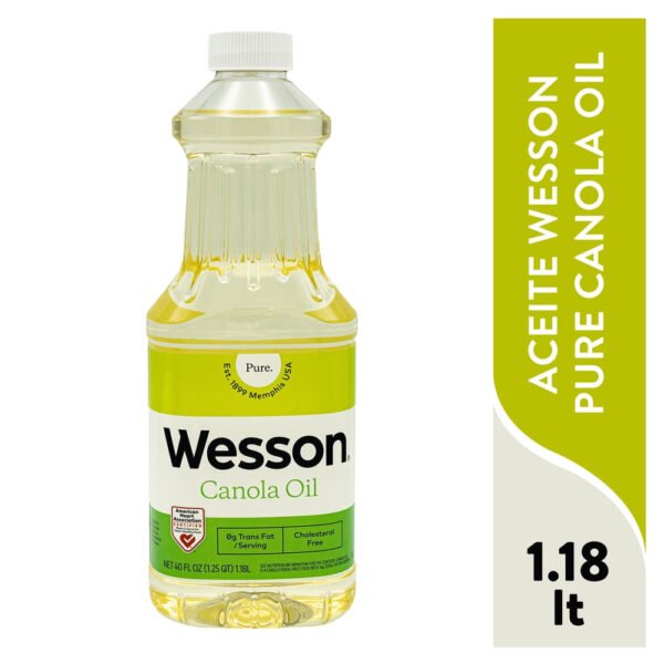 Aceite Wesson Canola 1183 ml Aceite de canola Wesson puro 100% - 1183 ml
