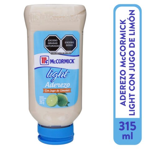 Aderezo McCormick light limón - 315 g