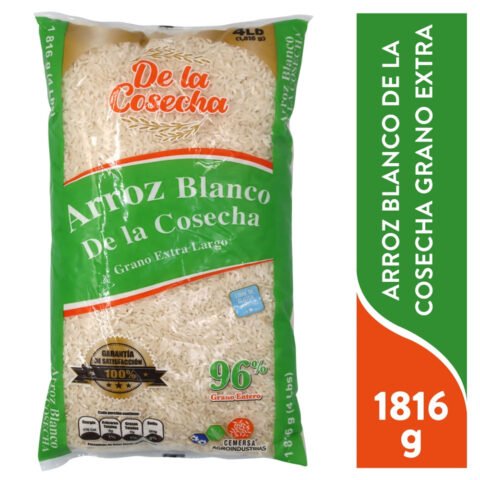 Arroz Blanco, De La Cosecha, Grano extra largo - 1,816 g Arroz Blanco De La Cosecha 1816 G
