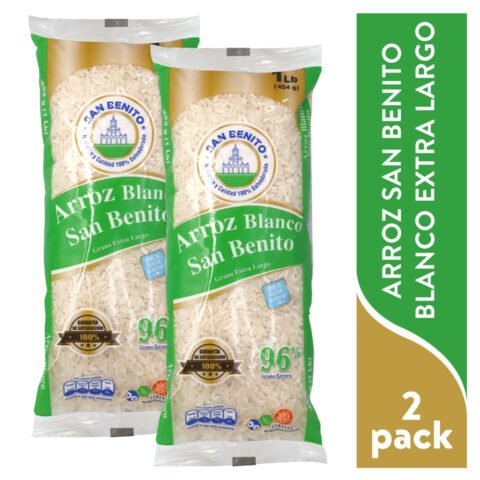 Arroz Blanco, San Benito 2 pack, Grano extra largo - 908 g Arroz Blanco San Benito 2 Pack 908 G
