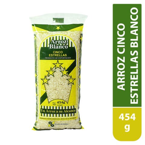 Arroz Cinco Estrellas blanco -454 g Arroz Cinco Estrellas Blanco 454 g