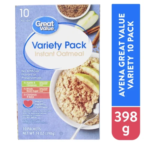 Avena Great Value Instantánea Pack Surtido - 398 g