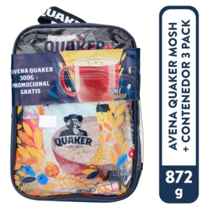 Avena Quaker mosh más contenedor 3 pack - 872 g