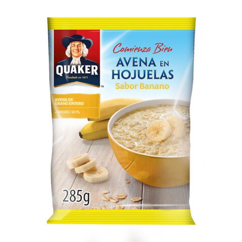 Avena Quaker Saborizada Banano Hojuelas De Grano Entero - 285 g