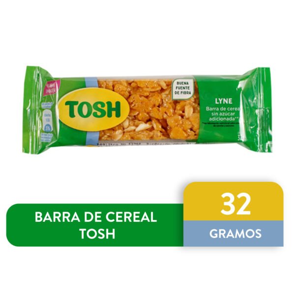Barra Tosh Pozuelo, Cereal Lyne Sin Azúcar - 32 g Barra Tosh Pozuelo, Cereal Lyne Sin Azúcar - 32g