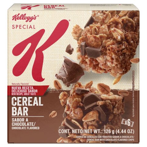 Barras de Cereal Kelloggs Special K Sabor Chocolate - 126 g