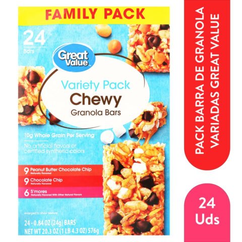 Barras De Granola Great Value 24 Pack Variado - 576 g