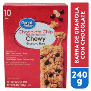 Barras De Granola Great Value Con Chispas De Chocolate 10 Uds - 240 g