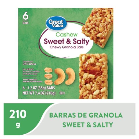 Barras De Granola Great Value Marañón 6 PACK - 210 g