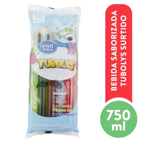 Bebida saborizada Great Value Tubolys - 750 ml