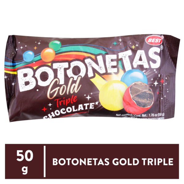 Botonetas Best Gold triple chocolate - 50 g