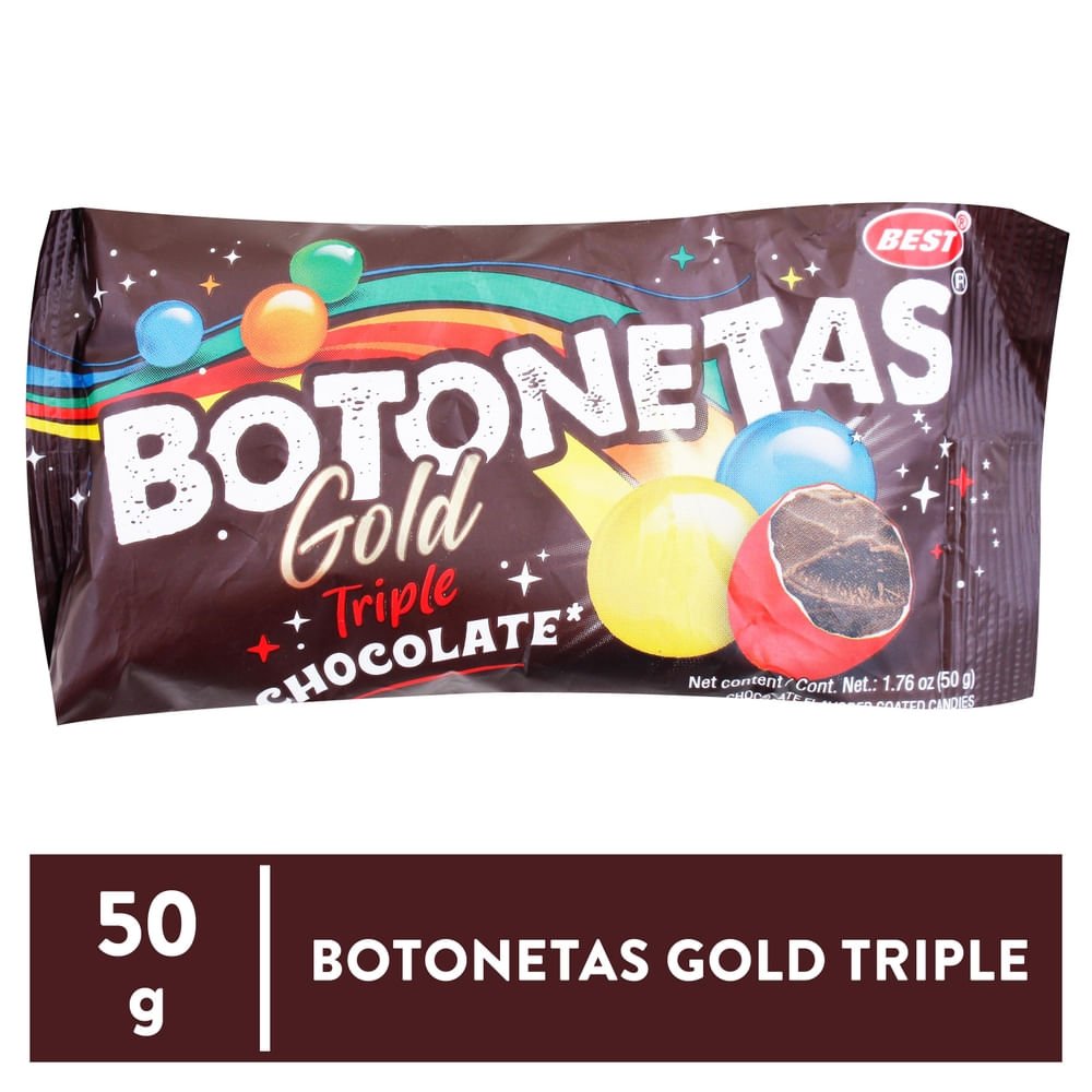 Botonetas Best Gold triple chocolate - 50 g