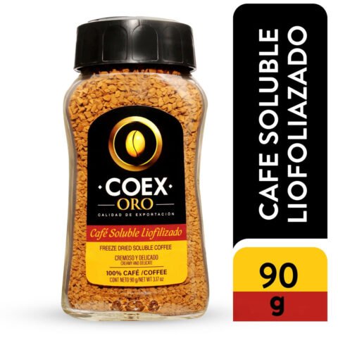 Cafe Coex Oro Liofilizado Bote 12 - 90 g Café instantáneo Coex oro frasco - 90 g