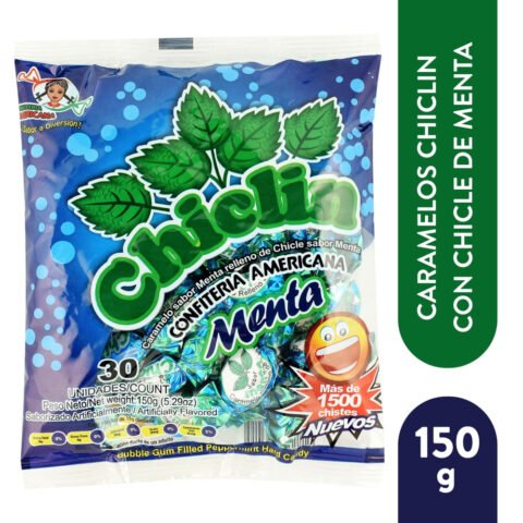 Caramelo Chiclin con chicle menta - 150 g