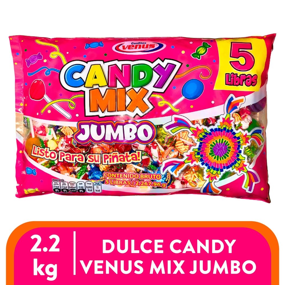 Caramelos Candy Mix Jumbo Venus - 5 lb