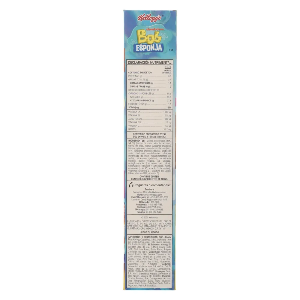 Cereal Bob Esponja Kelloggs 295 Gr