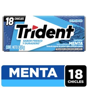 Chicle Trident sin azúcar sabor menta 18 Uds - 30.6 g Chicle Trident Sin Azúcar Sabor Menta 18 Uds - 30.6g