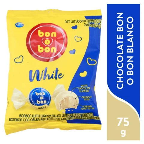 Chocolate Bon o Bon Arcor blanco - 75 g Chocolate Arcor Bon O Bon Blanco - 75 g
