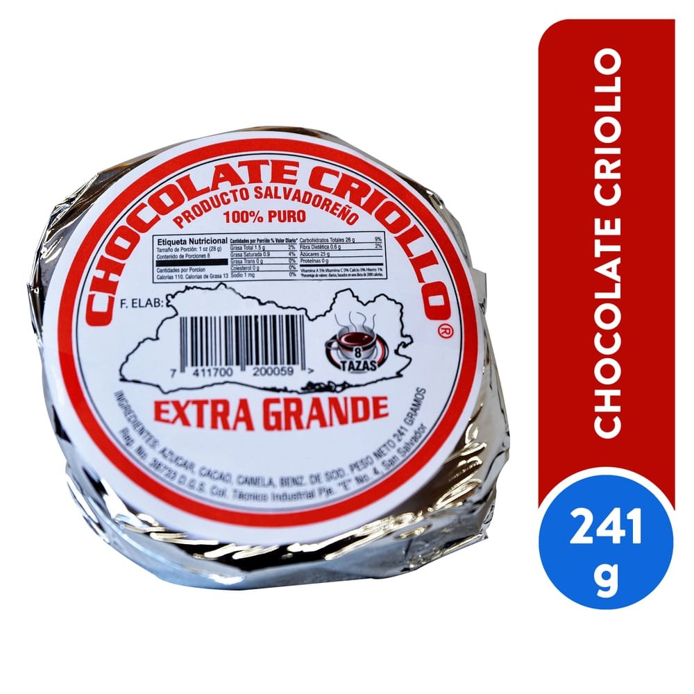 Chocolate Criollo extra grande - 241 g