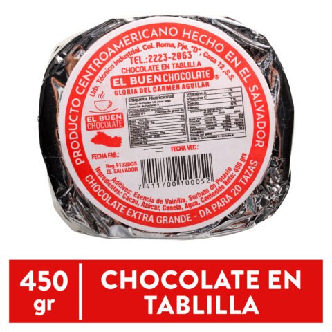 Chocolate El Buen Chocolate tablilla extra grande - 450 g