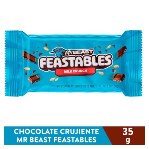 Chocolate Feastables Sabor Milk Crunch - 35 g