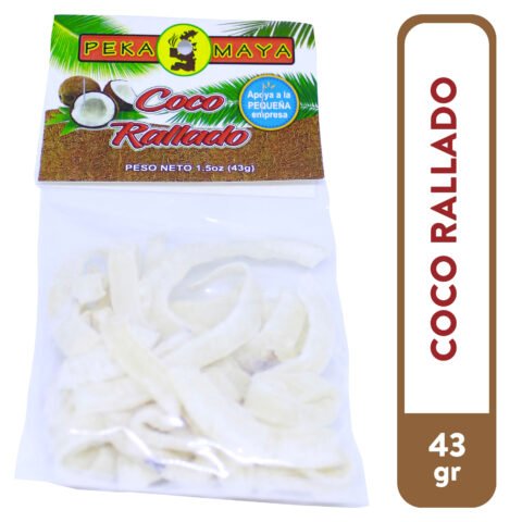 Coco rayado Peka Maya con azúcar - 43 g