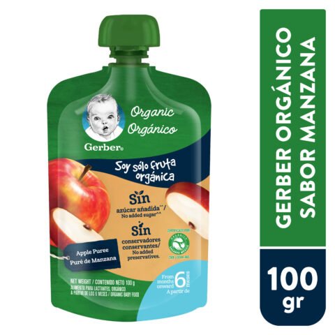 Colado Gerber Orgánico Manzana sin azúcar añadida - 100 g