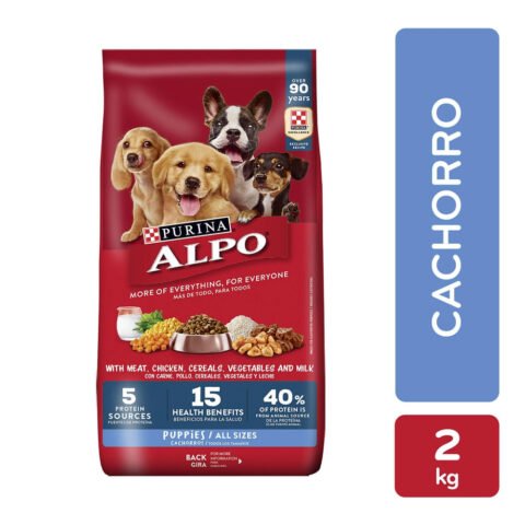 Comida para perros Purina Alpo Cachorros con carne, pollo, cereales y vegetales 2 kgg