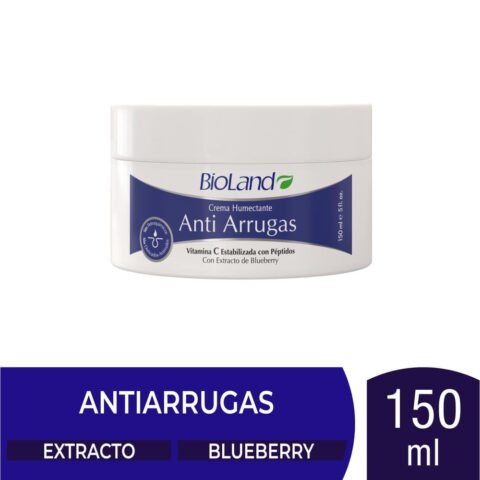 Crema Humectante Bioland Extracto de Blue Berry Antiarrugas - 150 ml