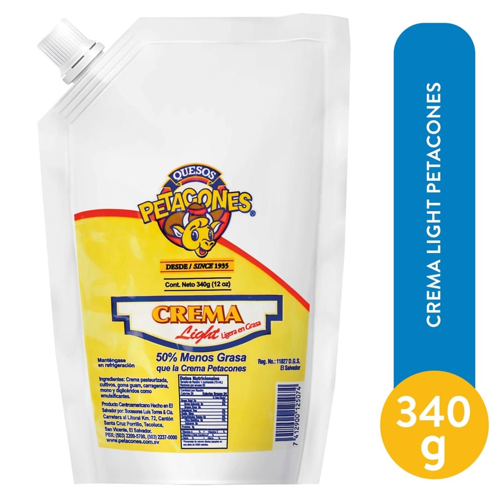 Crema Light Petacones - 340 g