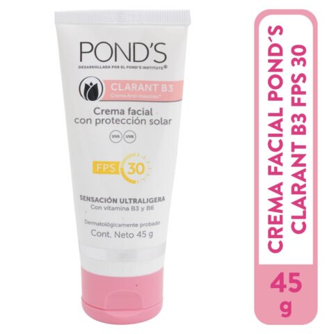 Crema Ponds Facial Clarant B3 Factor de Protección Solar fps30 - 45 g