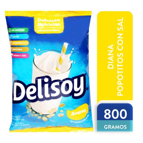 Delisoy Bebida De Soya Avena 800 g Bebida Delisoy de soya y avena - 800 g