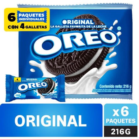 Galleta Nabisco Oreo Regular 6 Uds - 216 g