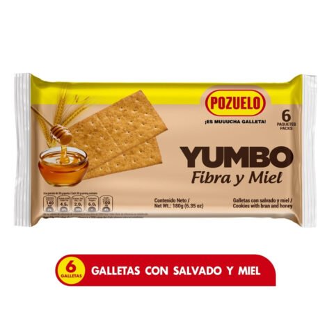 Galleta Pozuelo integral yumbo fibra y miel - 180 g