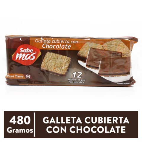Galleta Sabemas Cubierta Chocolate - 480 g