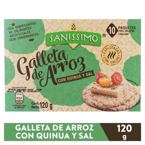 Galleta Sanissimo de Arroz Quinua con Sal 10 Uds - 120 g