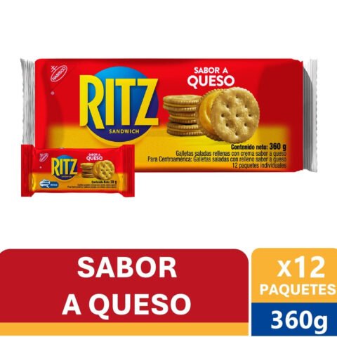 Galletas saladas Nabisco ritz con sabor a queso - 360 g Galleta Ritz Con Queso - 360 g
